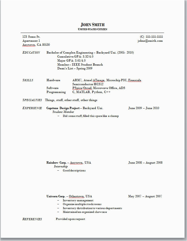 Resume Template for someone who Has Never Worked Resume Tips Page 4 Neogaf