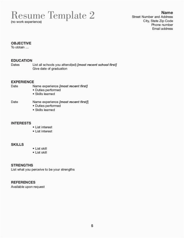 Resume Template for someone with No Work Experience Free What to Include In A Resume if You Lack Experience