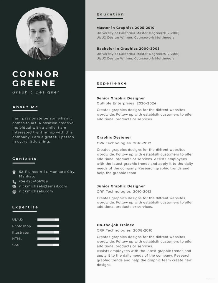 Resume Templates for Graphic Designer Free Download Free Experience Graphic Designer Resume Cv Template In