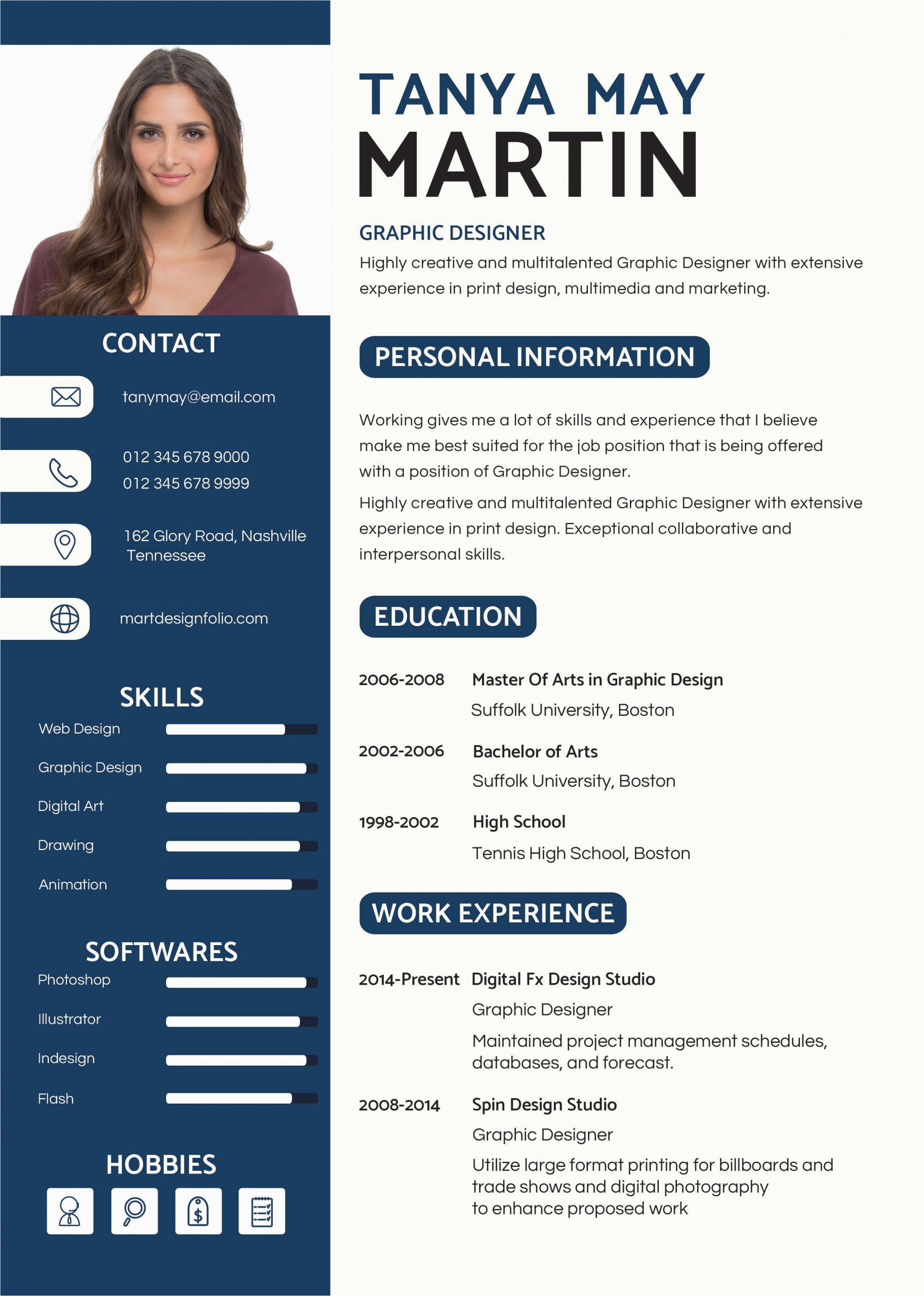 Resume Templates for Graphic Designer Free Download Professional Resume Template [free Psd] Illustrator