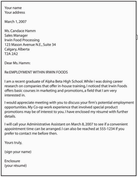 Sample Cover Letter for Resume Canada Canadian Cover Letter format and Template