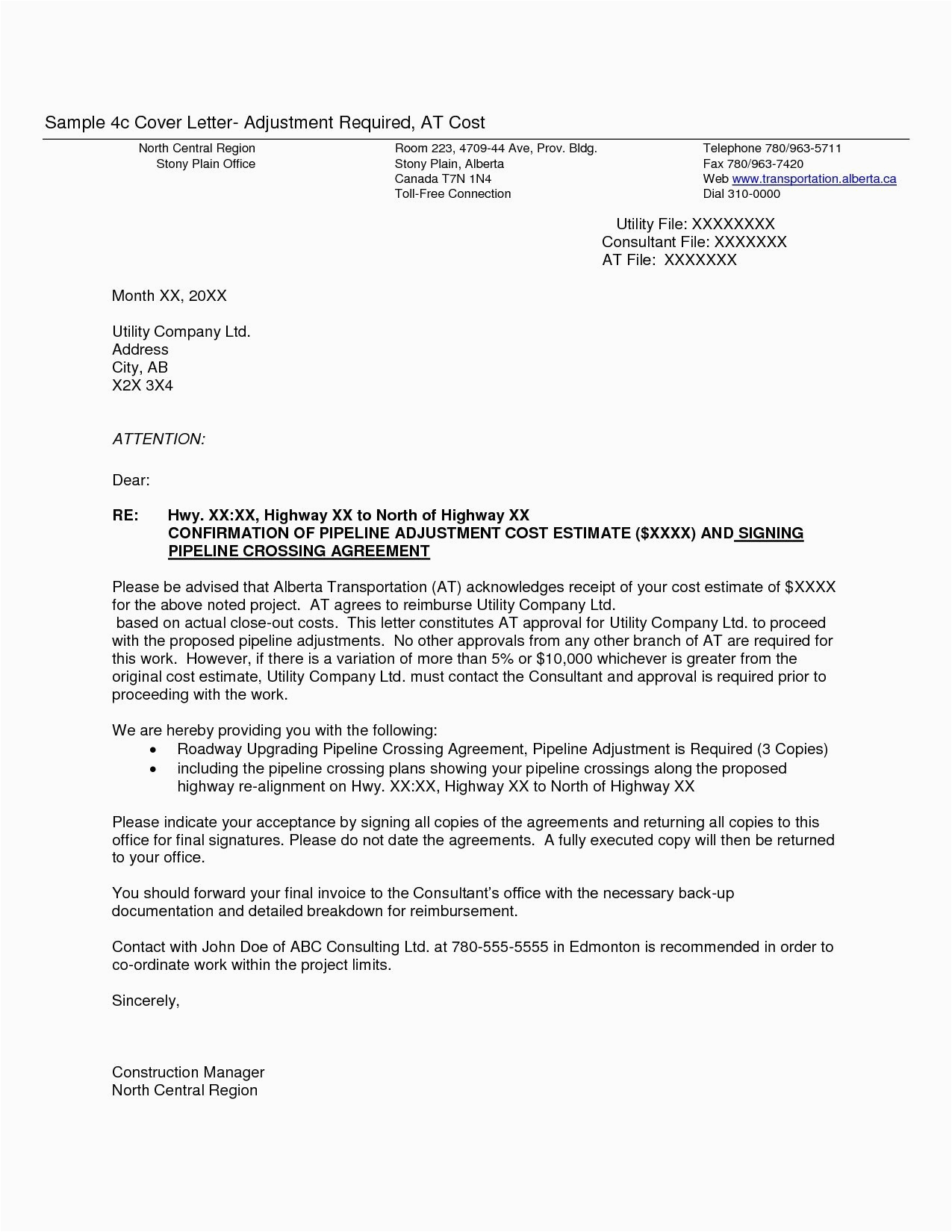 Sample Cover Letter for Resume Canada Cover Letter Template Government Canada