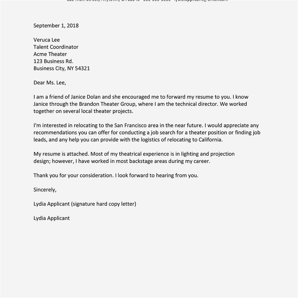 Sample Letter for Sending Resume to Friend Writing A Referral Letter for A Friend Collection Letter