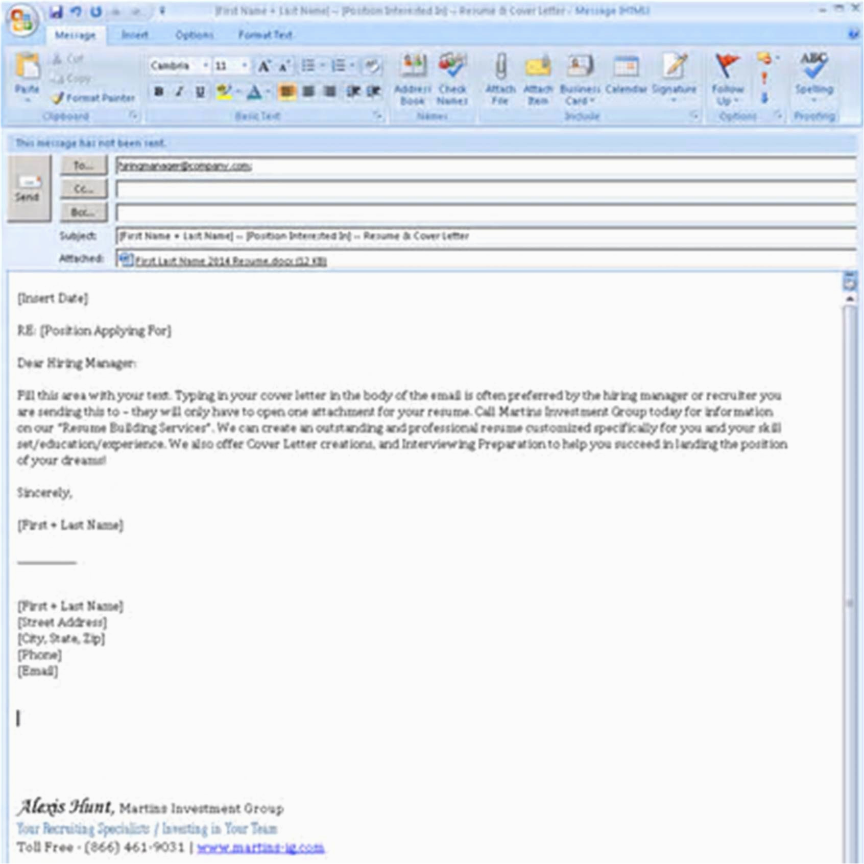 Sample Letter Sending Resume Through Email Sending A Cover Letter Via Email Examples Emailing A