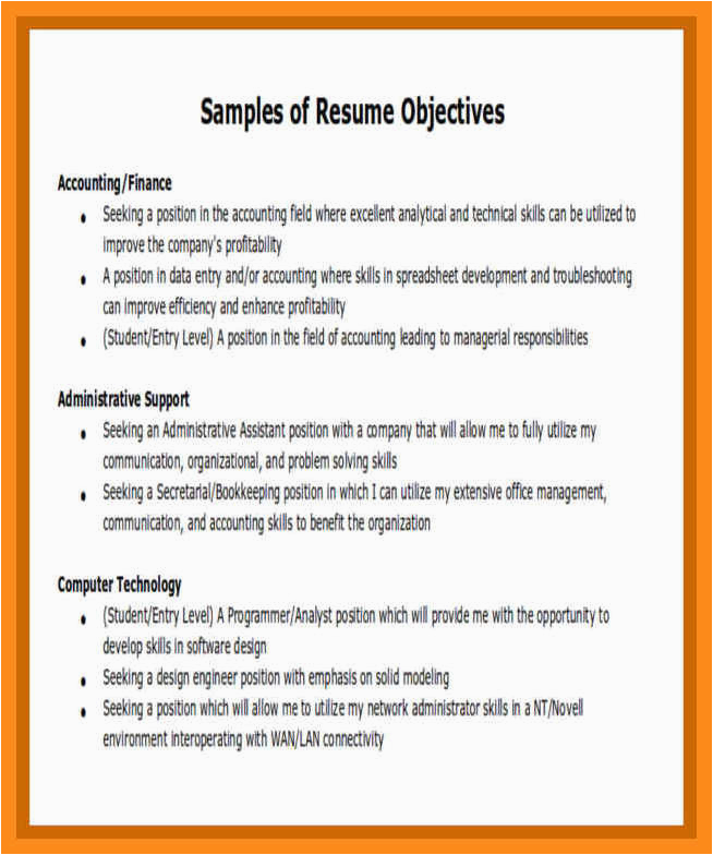 Sample Objective for Resume for Any Job 12 13 Resume Job Objective Sample Lascazuelasphilly