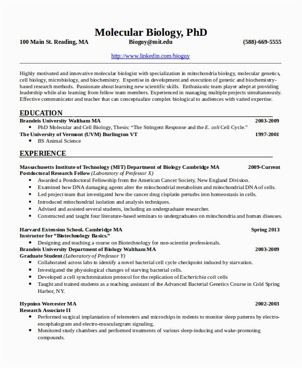 Sample Resume for Bsc Microbiologist Fresher Microbiologist Resume Template 5 Free Word Pdf