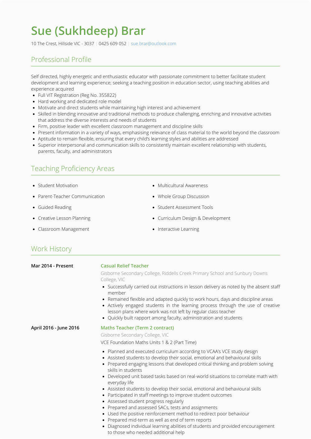 Sample Resume for Casual Jobs In Australia Relief Teacher Resume Samples and Templates