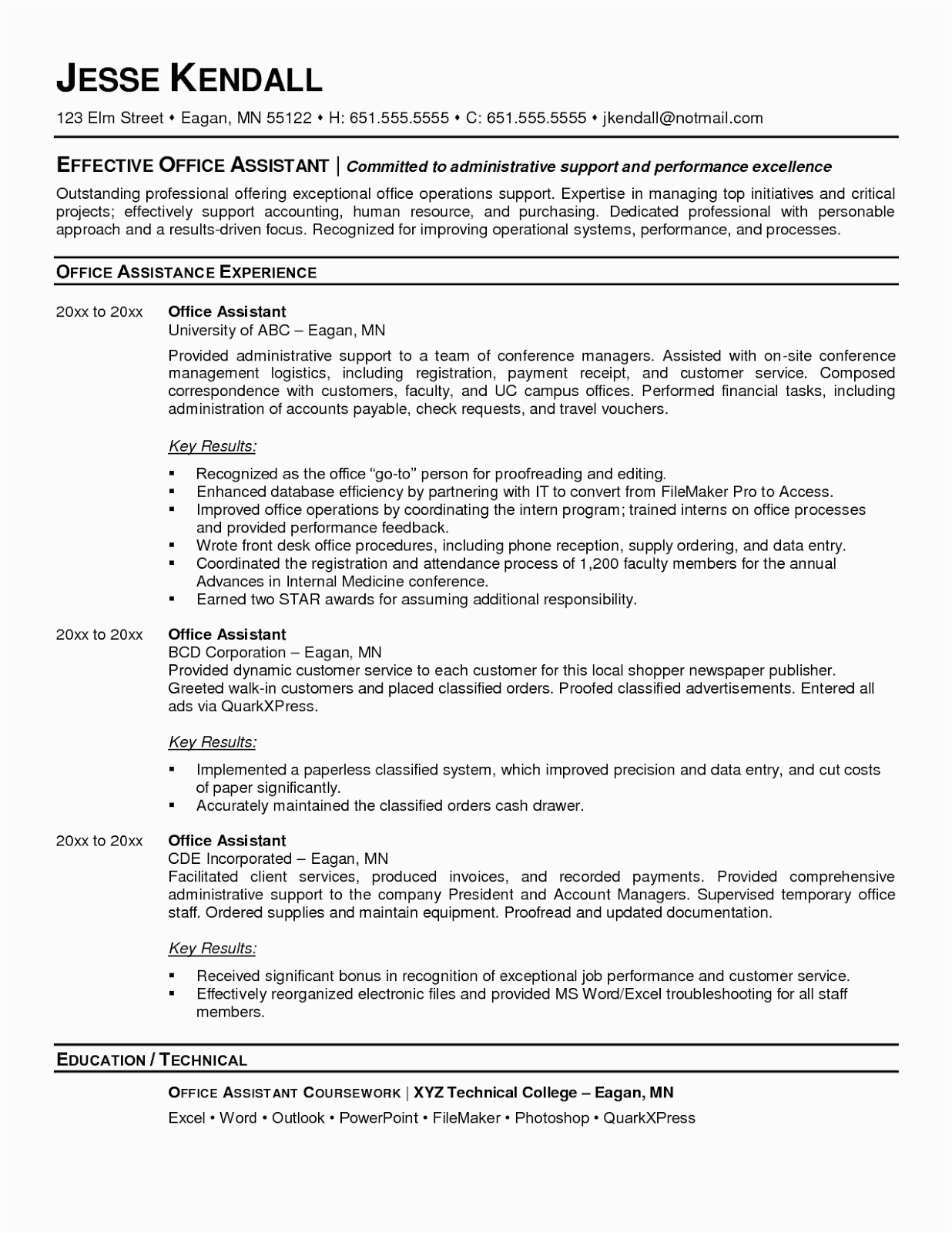 Sample Resume for Office Administration Job Fice Admin Resume Samples