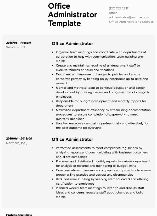 Sample Resume for Office Administration Job Fice Administrator Resume Samples