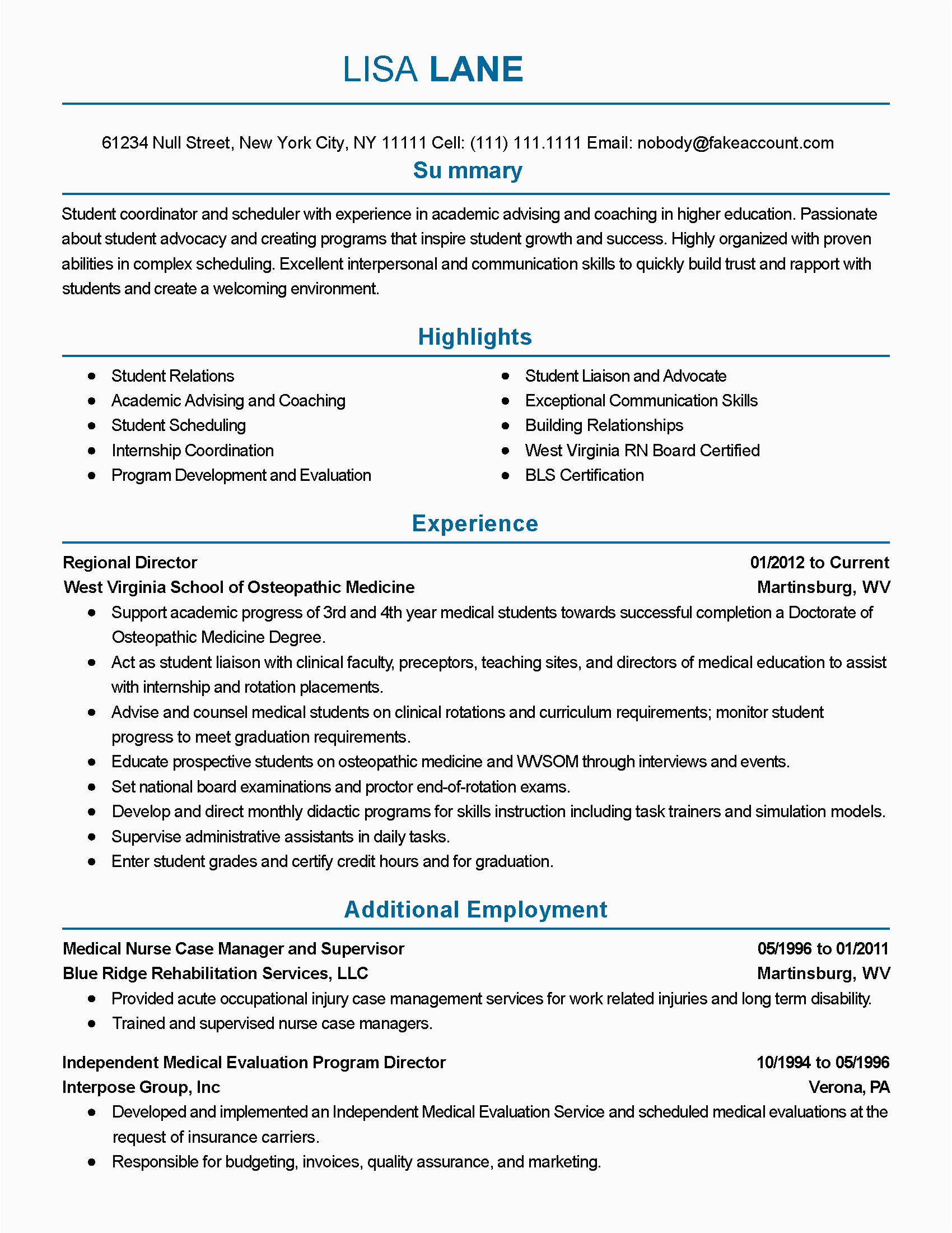 Sample Resume for One Long Term Job Resume Examples Long Term Employment Resume Examples