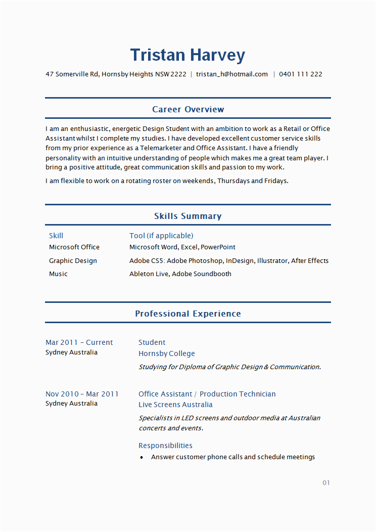 Simple Resume Template for College Students Image Result for Simple Student Resume