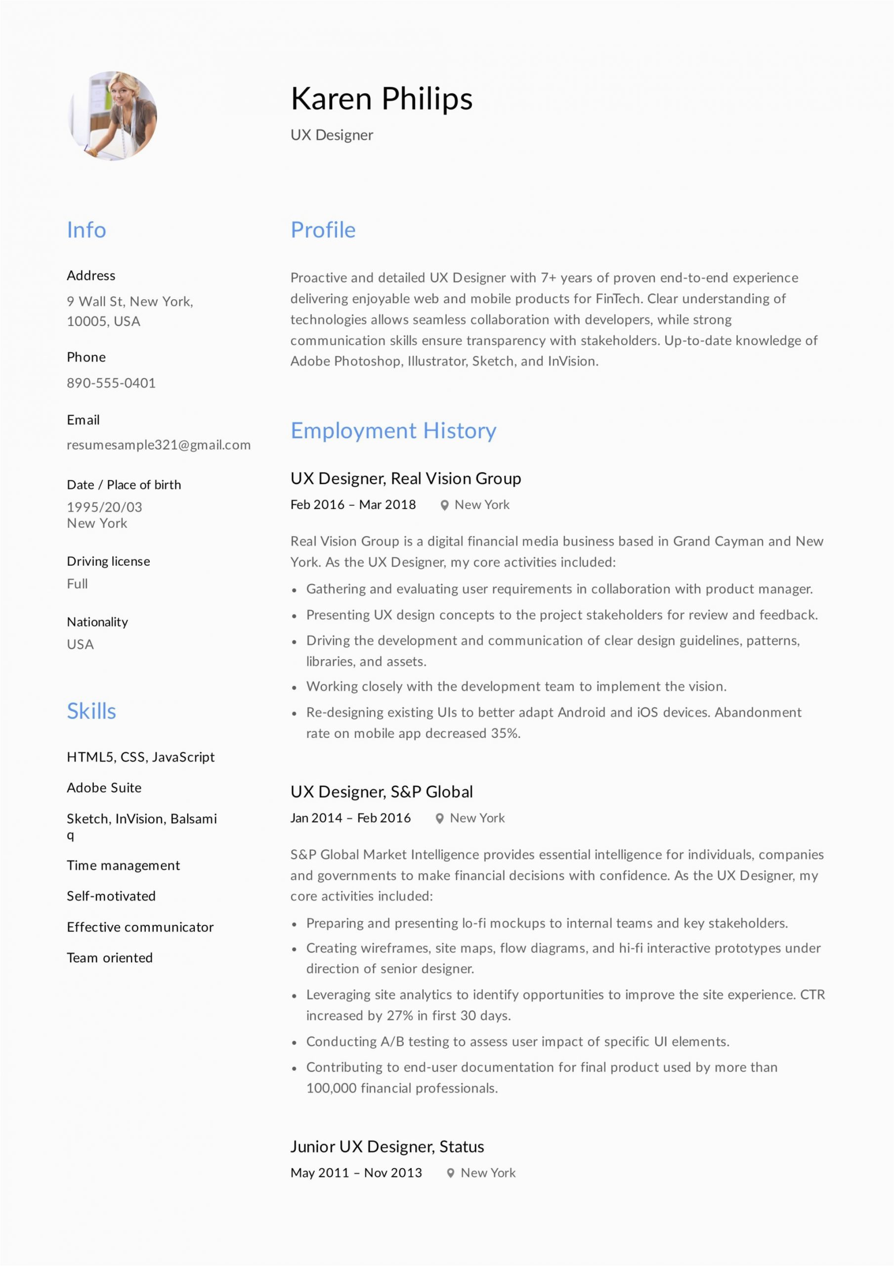Ux Designer Resume Template Free Download Ux Designer Resume & Guide Download 12 Templates