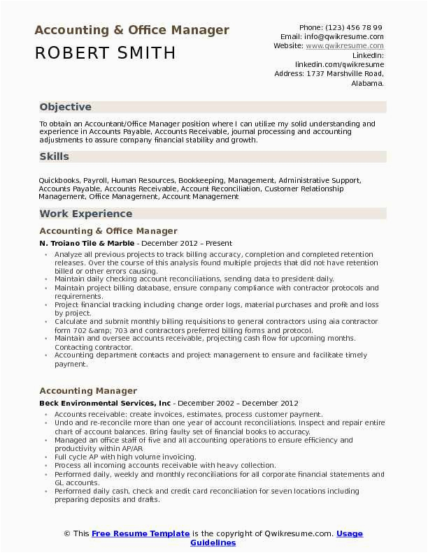 Accounting and Offcie Manager Resume Sample Accounting Fice Manager Resume Samples