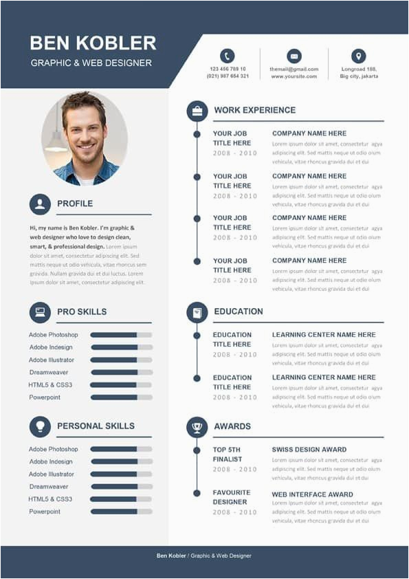 Best Creative Resume Templates Free Download Professional & Creative Cv Template