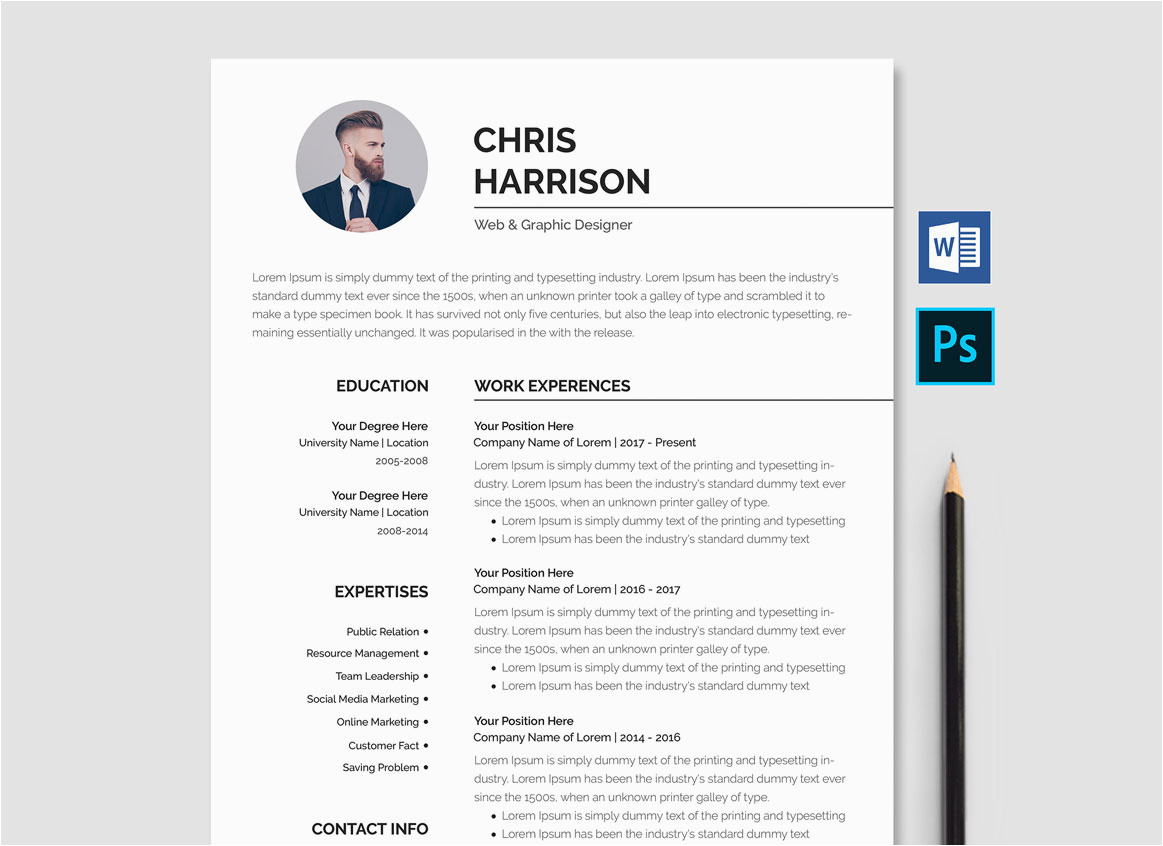 Best Professional Resume Templates Free Download Professional Resume Template Free Download [word & Psd