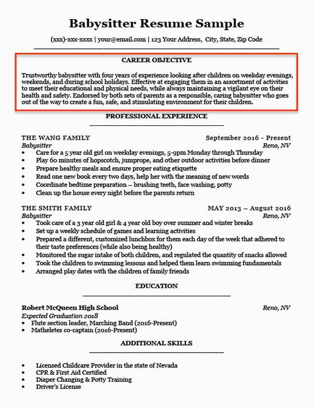 Career Objective In A Resume Sample Cv Example Objective 20 Resume Objective Examples for Any Career