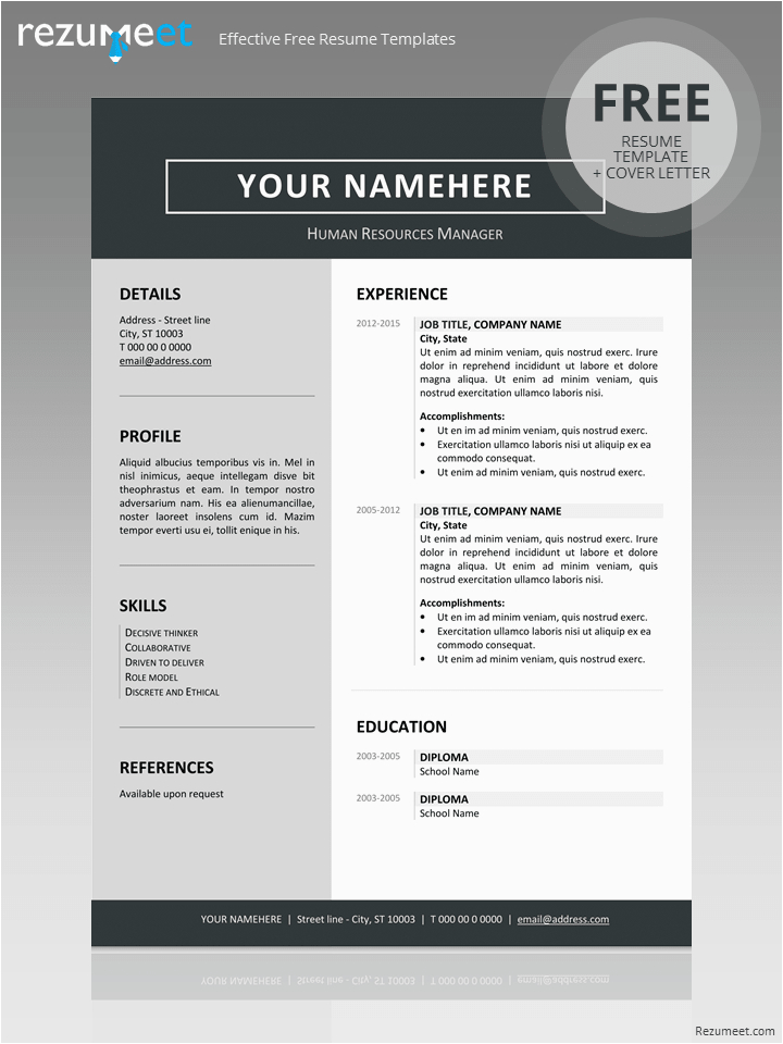 Clean Cv Resume Template Free Download Jordaan Clean Resume Template