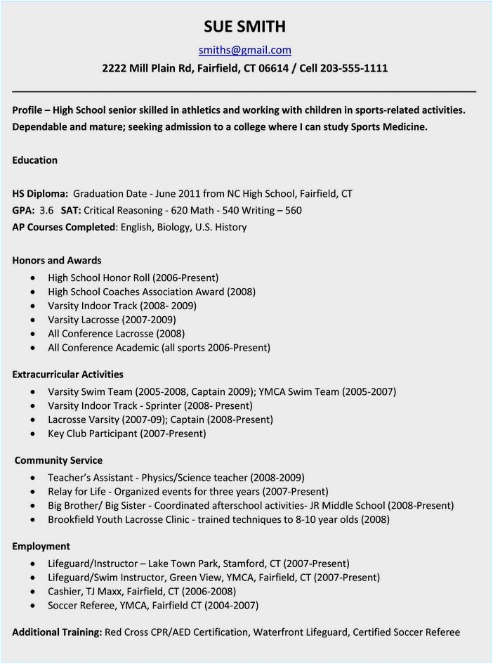 College Admission Sample Resume for College Application Free Printable College Resume Template Zitemplate In 2020