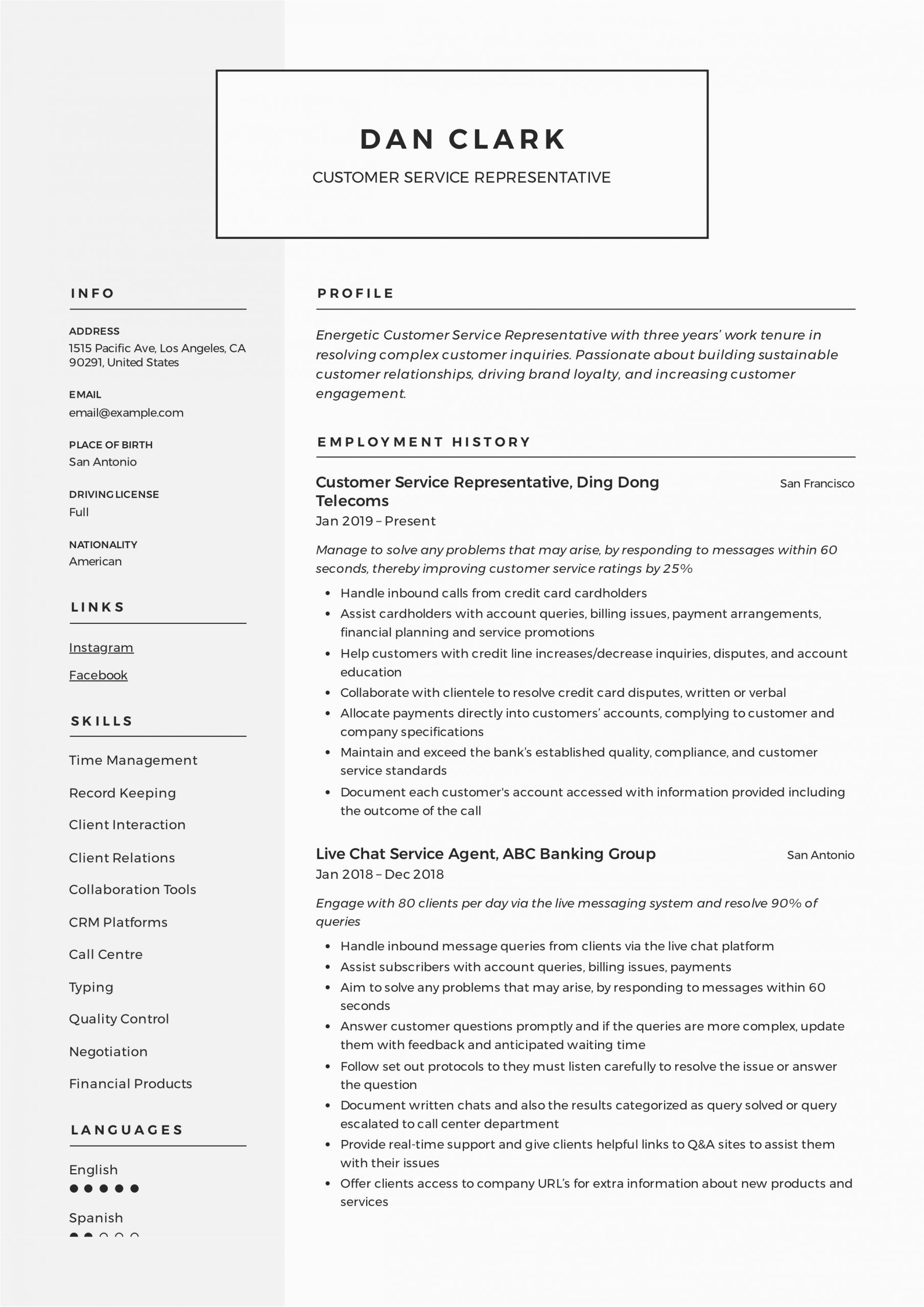 Customer Service Representative Job Description Resume Sample How to Customer Service Representative Resume & 12 Pdf