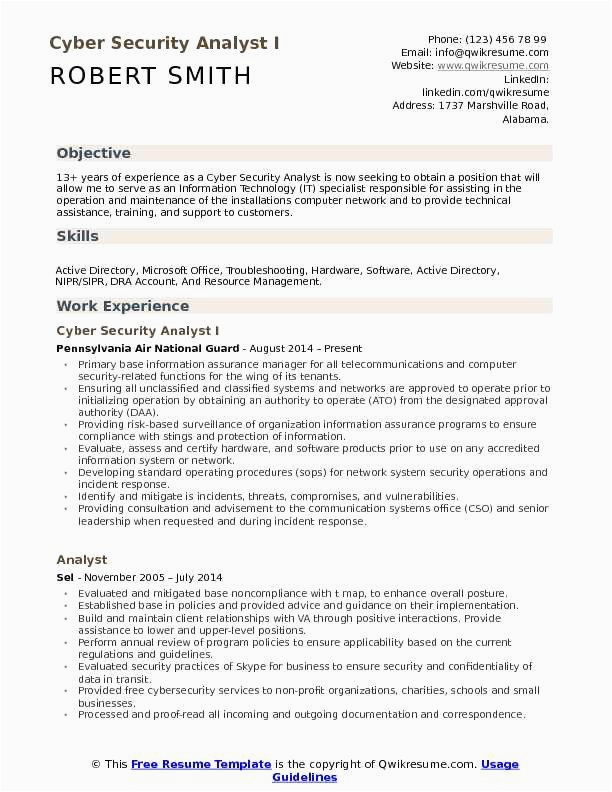 Cybersecurity Resume Sample with No Experience Entry Level Cyber Security Resume with No Experience Elegant Cyber