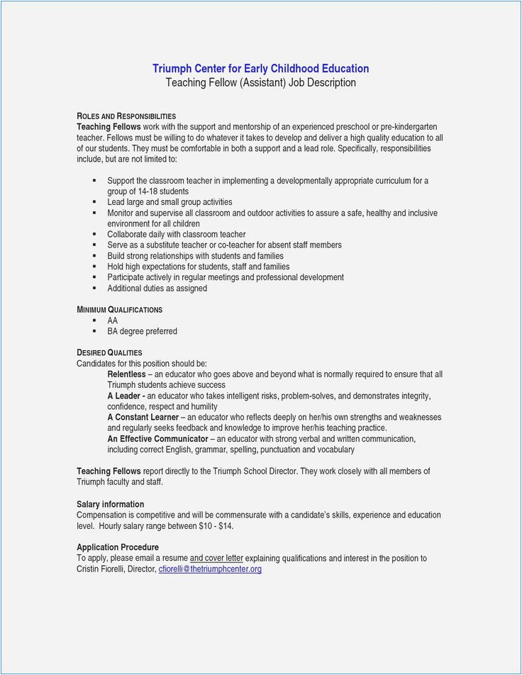 Early Childhood Education Resume Objective Samples 32 Lovely Early Childhood Education Resume In 2020