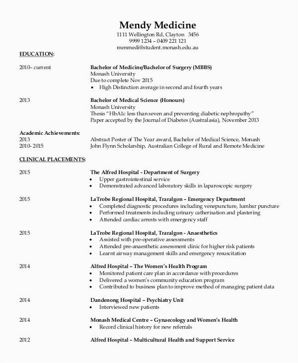 Equity Research Analyst Fresher Resume Sample Resume format for Freshers Medical Ficer Free Medical