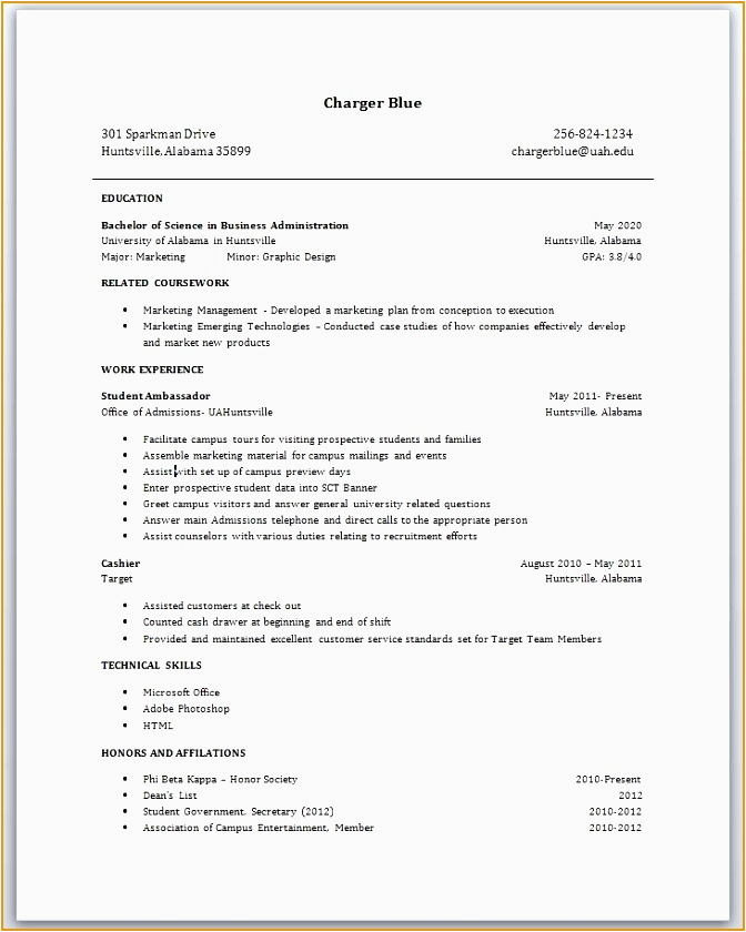 First Time Resume with No Experience Template 7 Write A Job Resume with No Work Experience