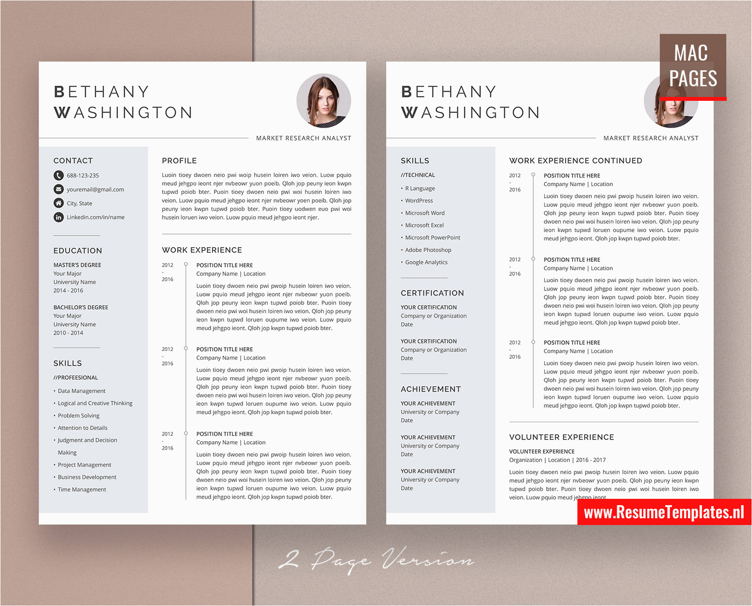 Free Creative Resume Templates for Pages for Mac Pages Modern Cv Template Resume Template for