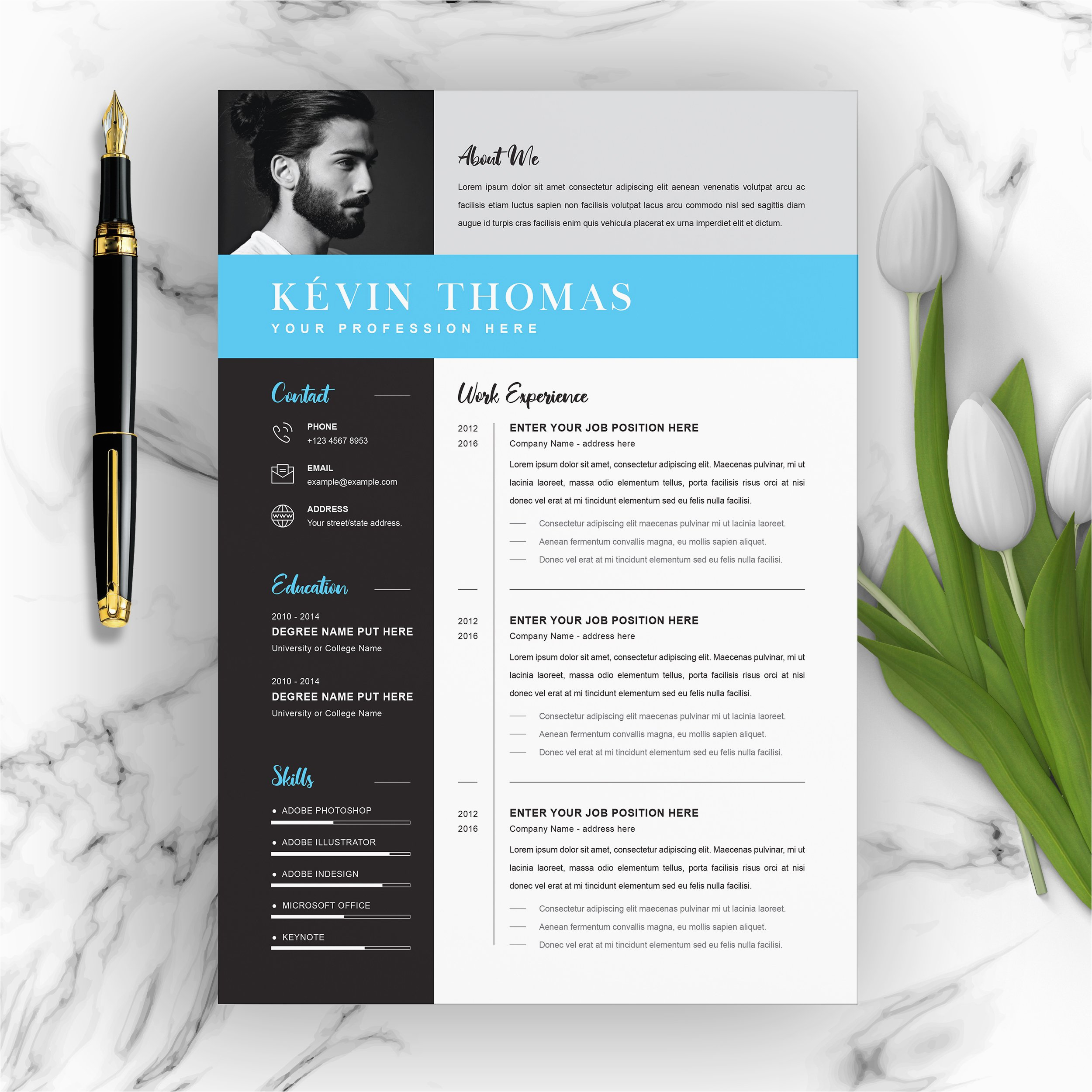 Free Creative Resume Templates for Pages Word Resume Template 4 Pages
