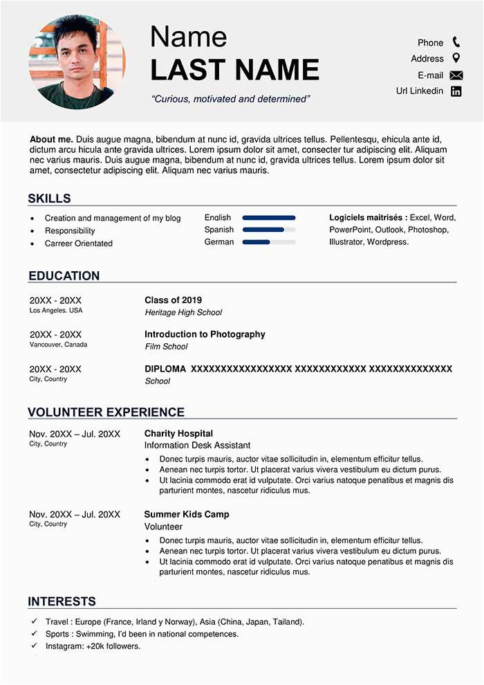 Free Printable Resume Template for High School Students High School Resume Template Download for Word