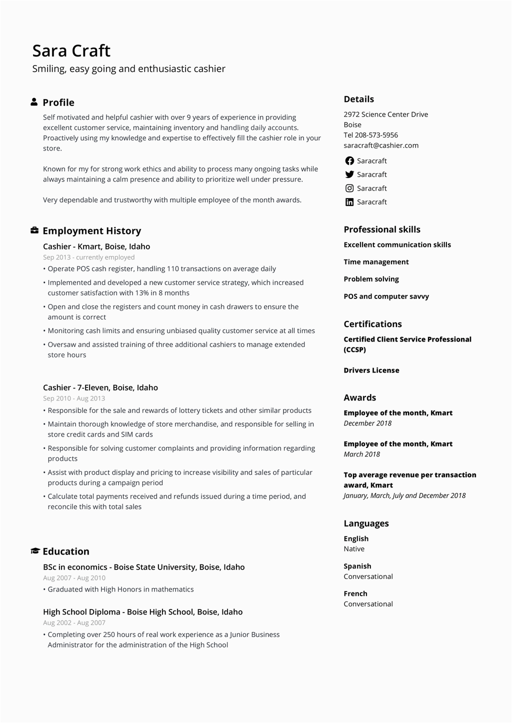 Free Quick and Easy Resume Template Free Resume Templates for 2020 [fill In Simple & Easy]