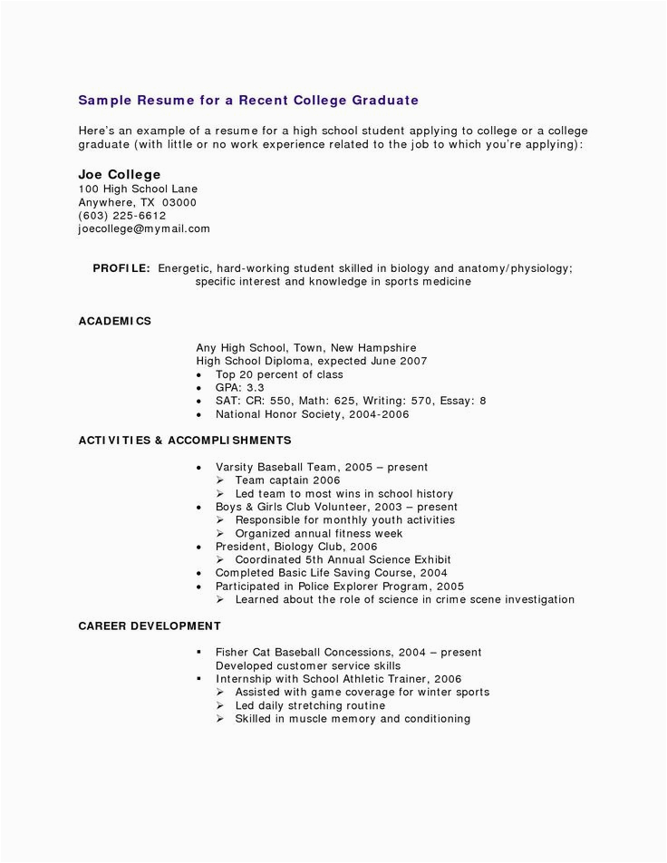 Free Resume Template for Teenager with No Experience Image Result for Resume Template Teenager No Job