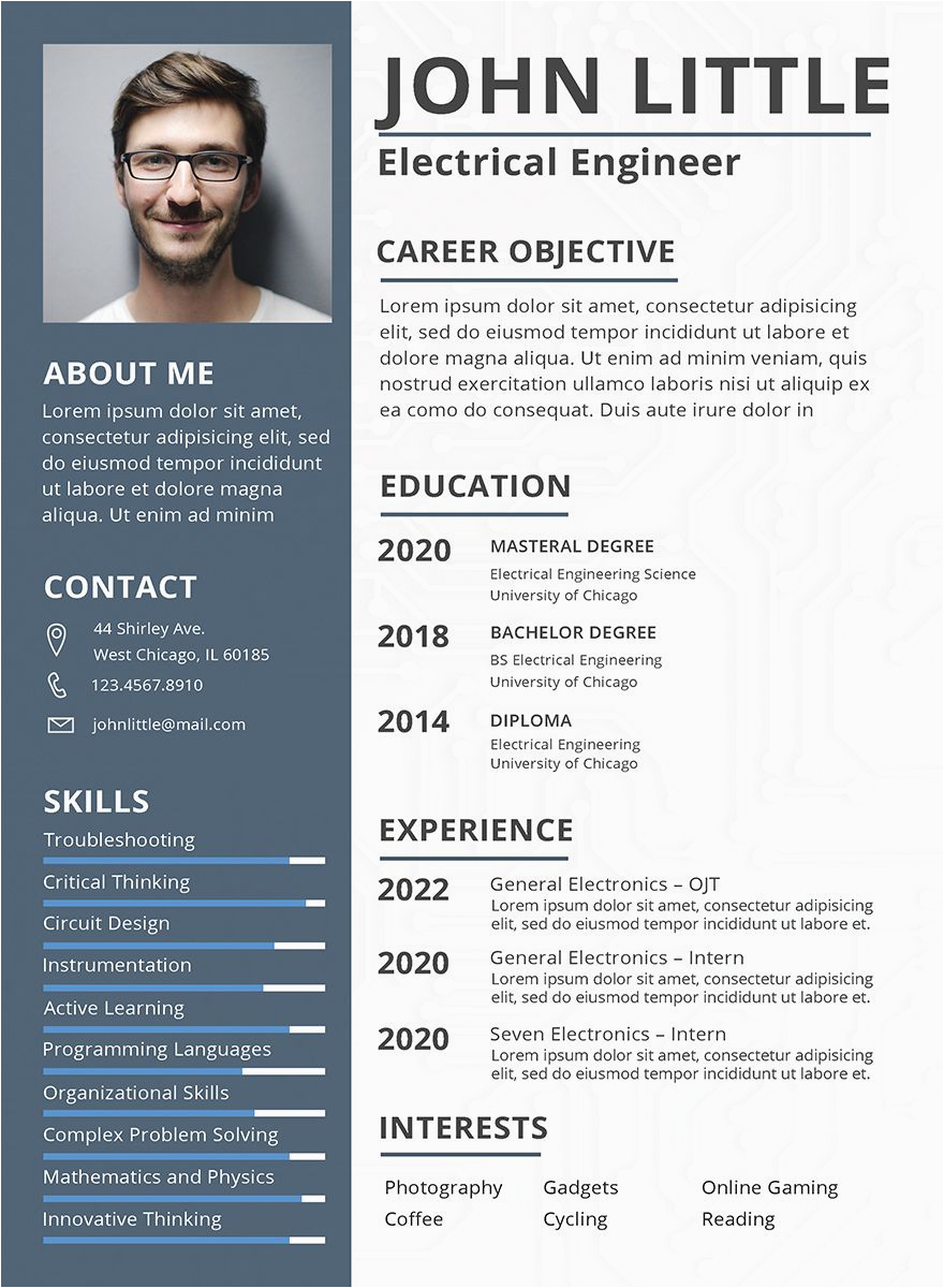 Free Resume Templates for Electrical Engineers Electrical Engineer Resume Sample
