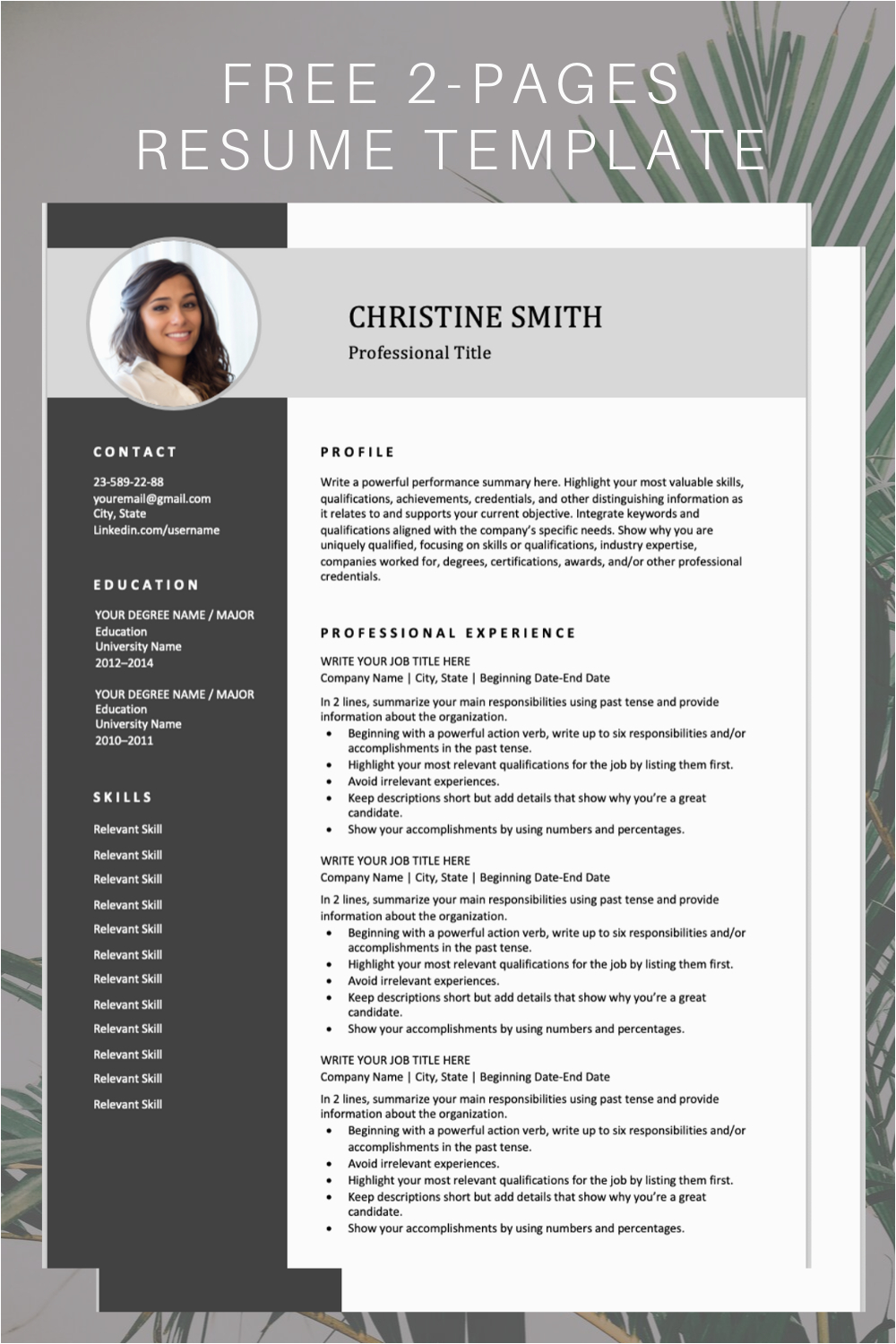 Free Resume Templates without Signing Up attractive Resume Templates Free Download without Sign Up