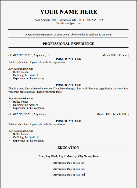 Free Resume Templates without Signing Up Free Resume Templates without Signing Up