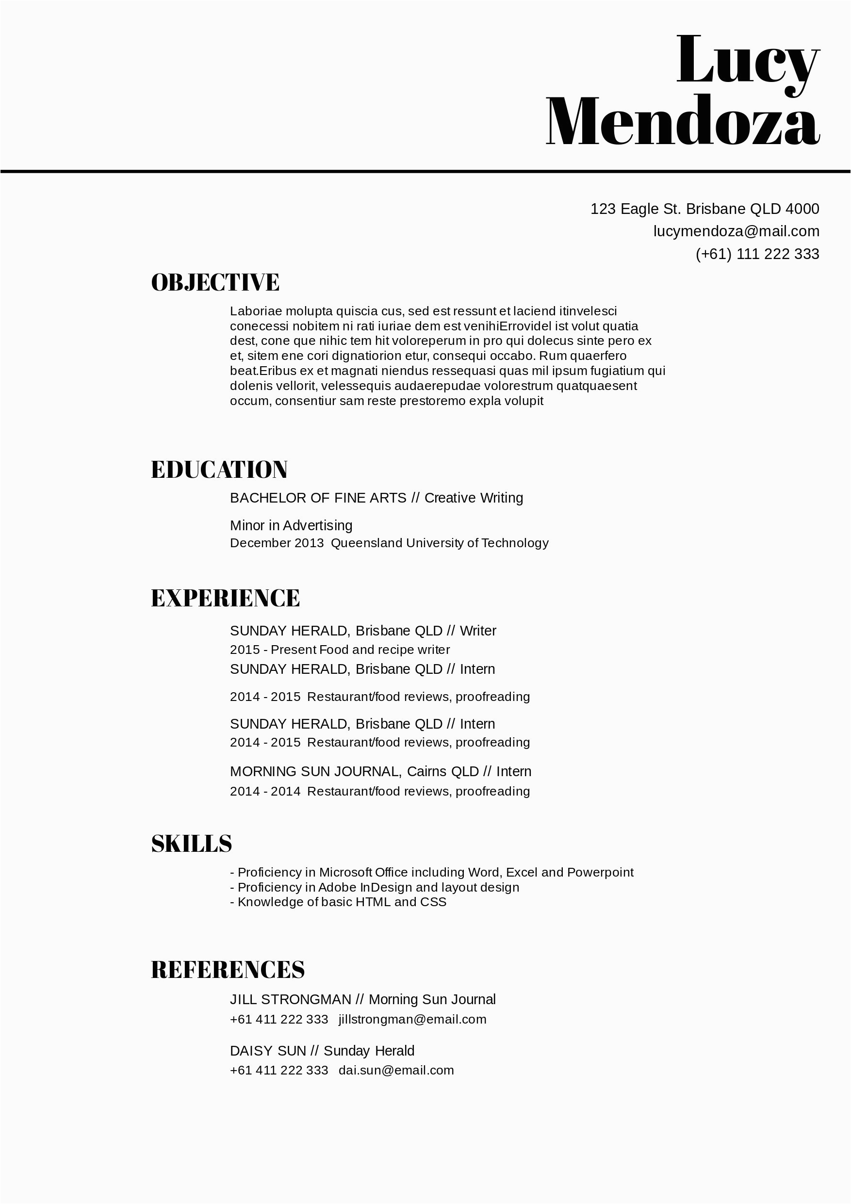 Free Resume Templates without Signing Up Resume Templates