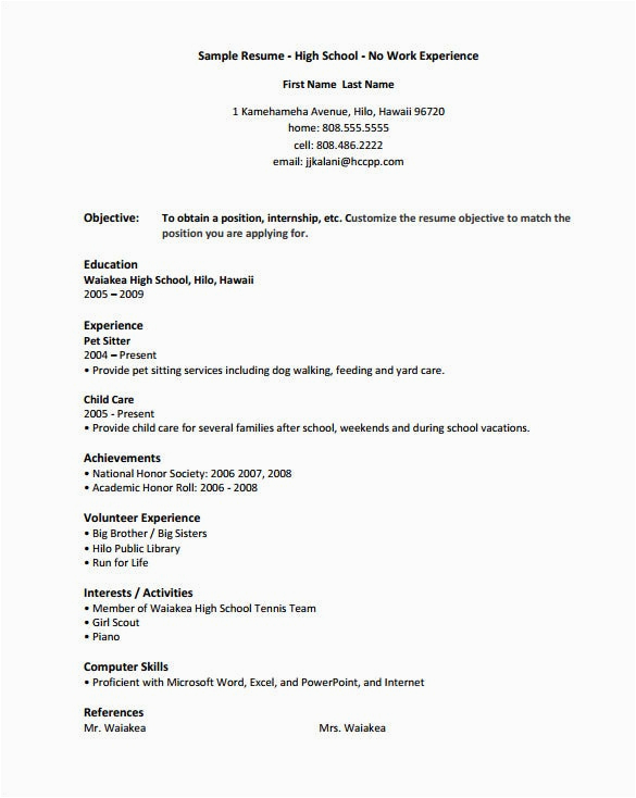 High School Resume Template Free Download 10 High School Resume Templates – Free Samples Examples