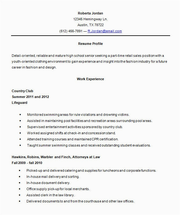 High School Resume Template Free Download 15 Sample High School Resume Templates Pdf Doc
