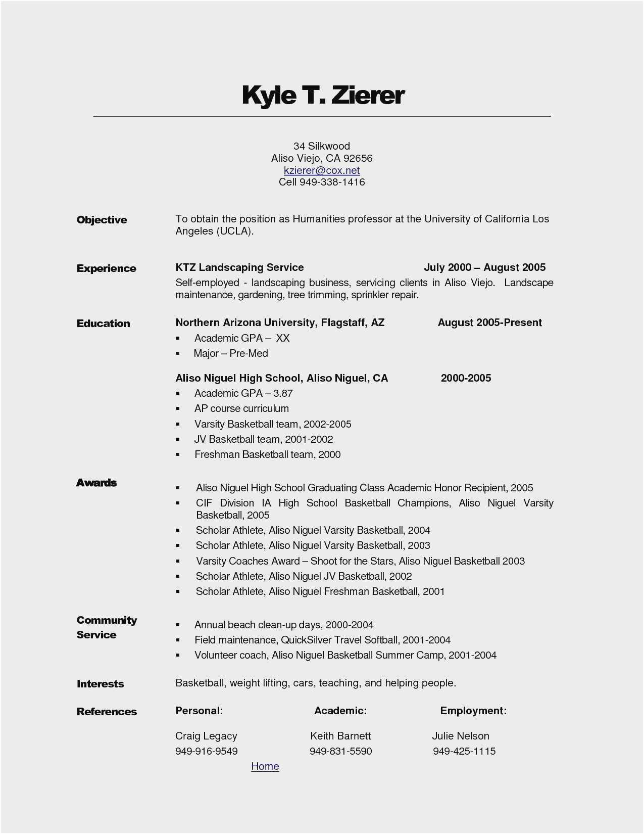 High School Student Resume Samples with Objectives Free Collection 56 High School Resume Objective New