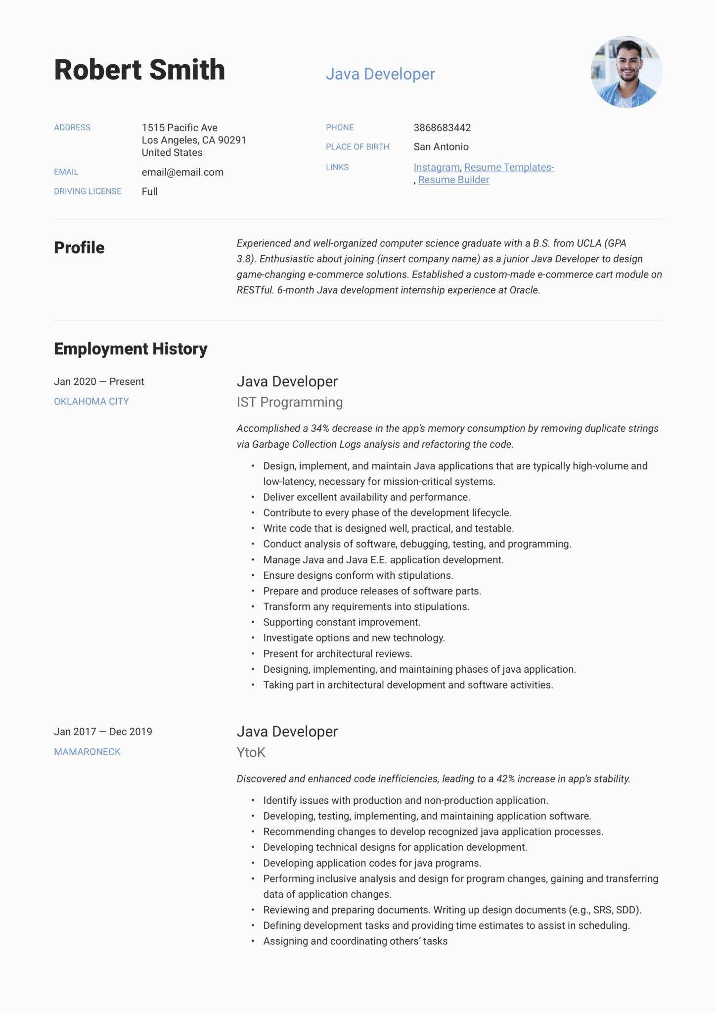 Java Sample Resume with soa Indeed Java Developer Resume & Writing Guide