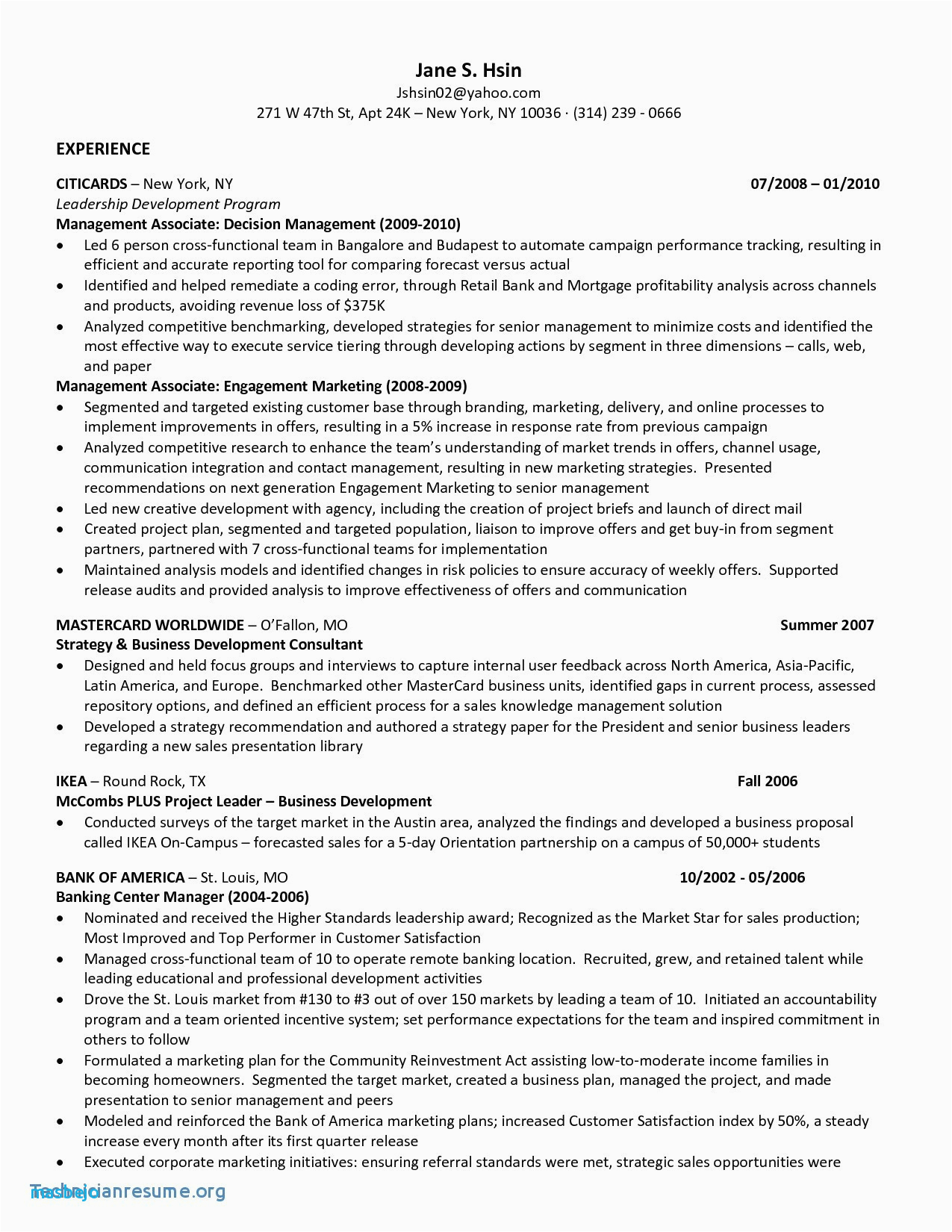 Mccombs School Of Business Resume Template 12 Mc Bs School Business Resume Template Ideas