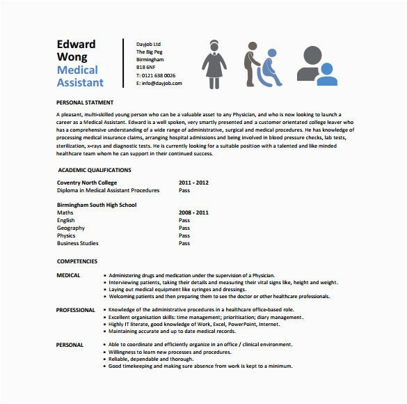 Medical assistant Resume Template Free Download 11 Medical assistant Resume Templates Doc Excel Pdf