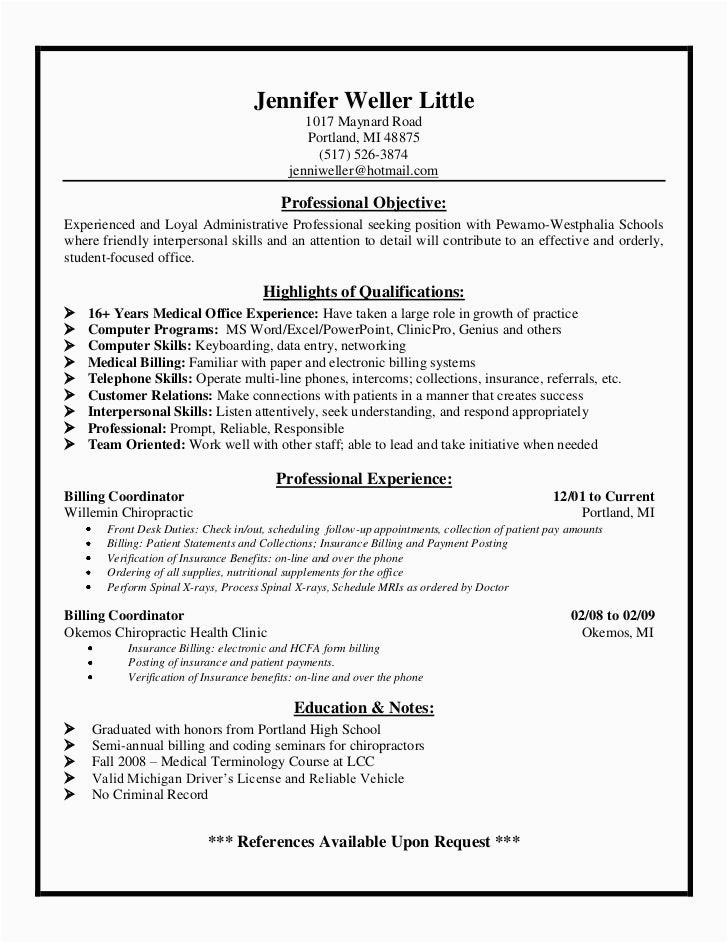 Medical Billing and Coding Specialist Resume Sample Medical Biller Resume Sample
