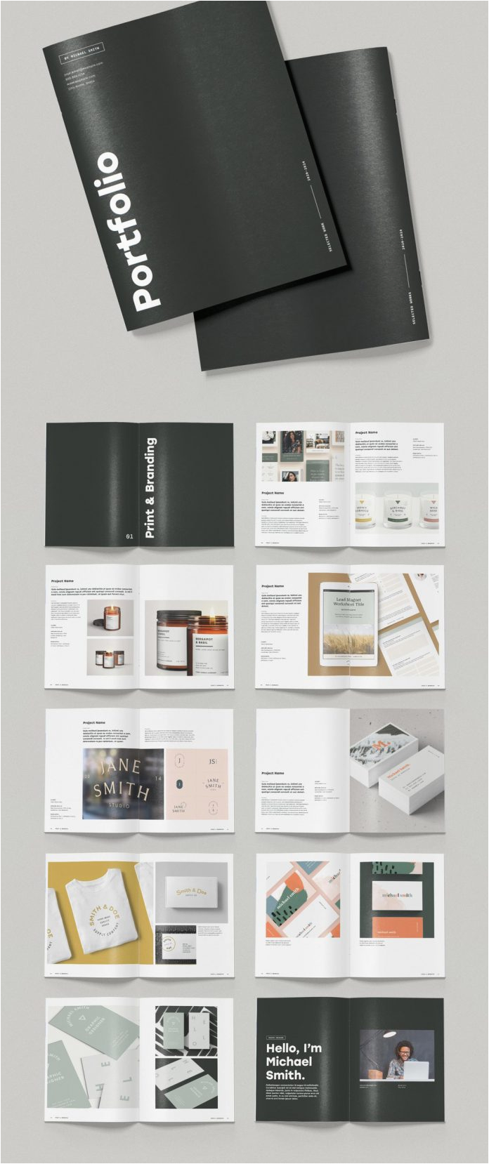 Minimalist Portfolio & Resume after Effects Template Free Download Minimalist Portfolio Brochure Template with Bold Typography