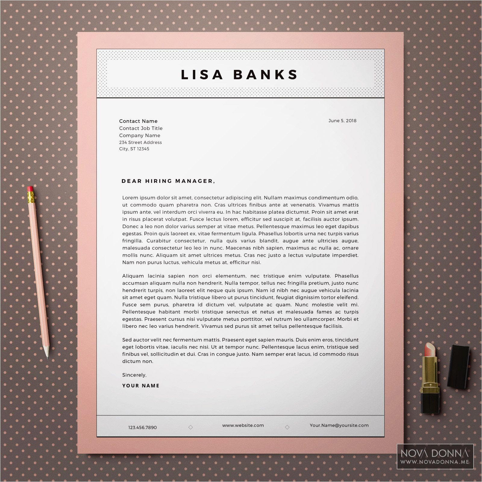 Modern Resume and Cover Letter Template Resume Templates Cv Template Design Cover Letter