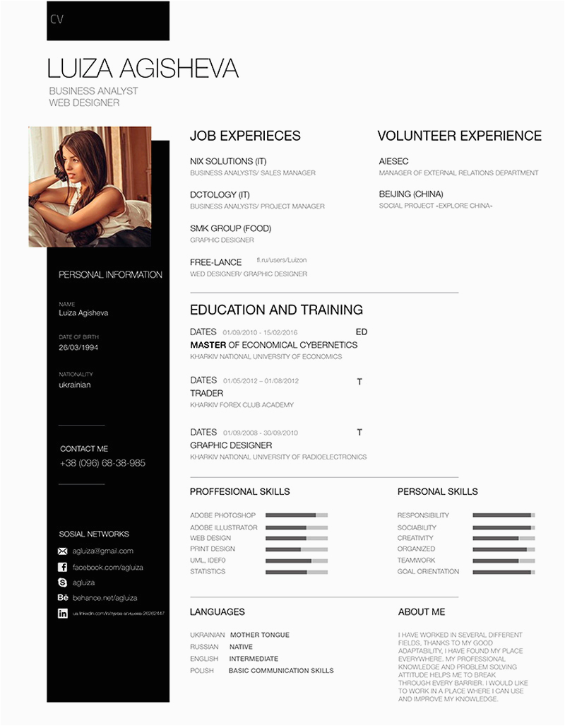 Modern Resume Template with Photo Free Download 25 Modern and Wonderful Psd Resume Templates Free