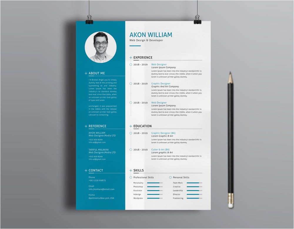 Modern Resume Template with Photo Free Download Best Free Modern Resume Template Resumekraft