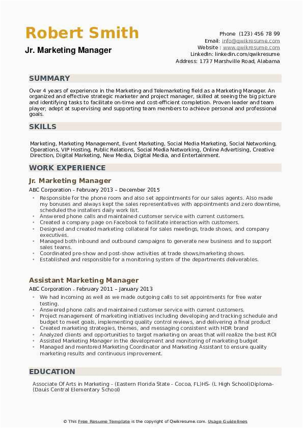 Office and Marketing Manager Resume Sample Marketing Manager Resume Samples
