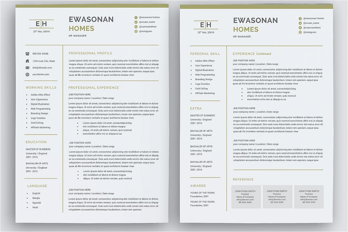 Resume and Cv Templates for Pages 1 Page Resume Template the 1 Secrets You Will Never Know