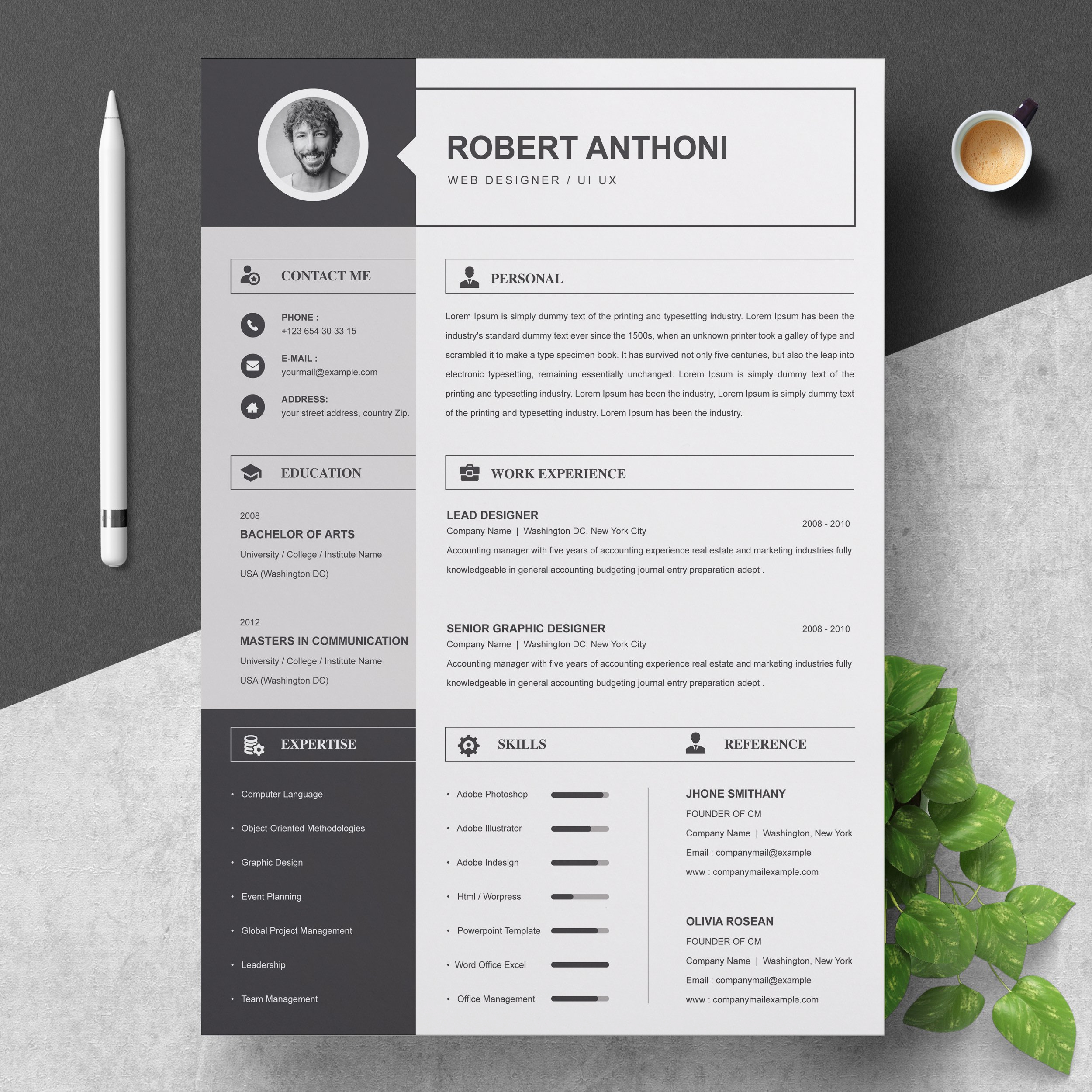 Resume and Cv Templates for Pages 2 Pages Resume Template Cv Design